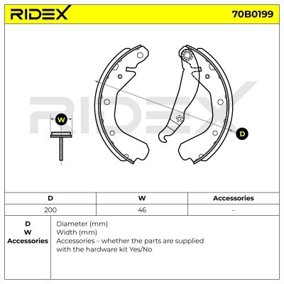 Klocki hamulcowe RIDEX 70B0199 70B0199 - foto 5