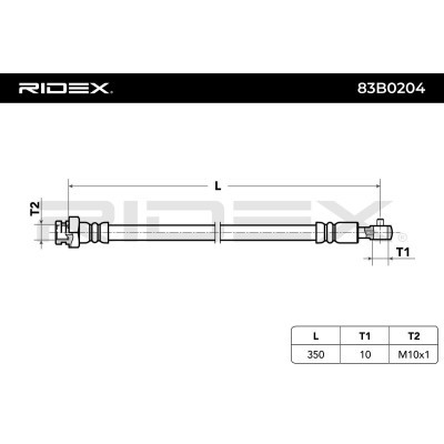 Przewód hamulcowy elast RIDEX 83B0204 83B0204 - foto 4