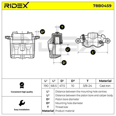 Zacisk Hamulcowy RIDEX 78B0459 78B0459 - foto 5