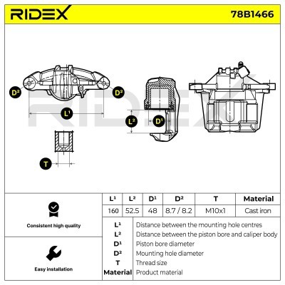 Zacisk Hamulcowy RIDEX 78B1466 78B1466 - foto 6