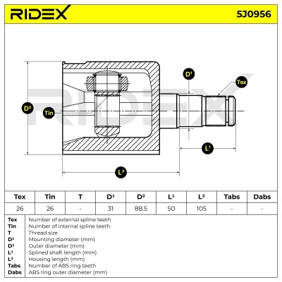 Przegub RIDEX 5J0956 5J0956 - foto 6