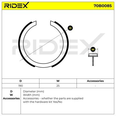 Klocki hamulcowe RIDEX 70B0085 70B0085 - foto 3