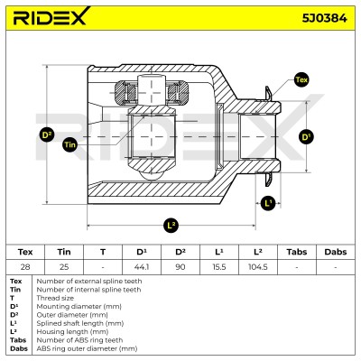 Przegub RIDEX 5J0384 5J0384 - foto 7