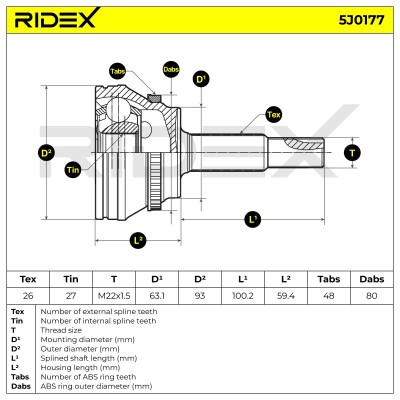 Przegub RIDEX 5J0177 5J0177 - foto 5