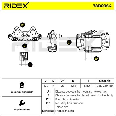Zacisk Hamulcowy RIDEX 78B0964 78B0964 - foto 6