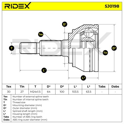 Przegub RIDEX 5J0298 5J0298 - foto 6