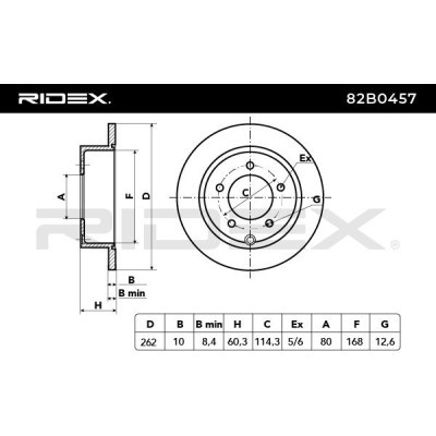 Tarcza hamulcowa RIDEX 82B0457 82B0457 - foto 4