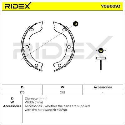 Klocki hamulcowe RIDEX 70B0093 70B0093 - foto 5
