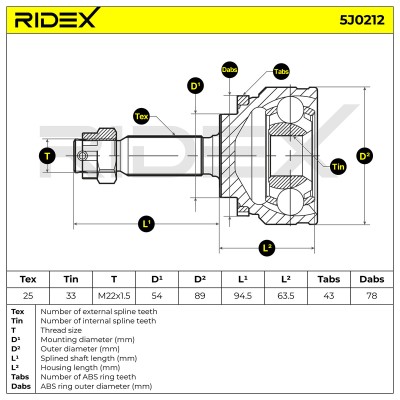 Przegub RIDEX 5J0212 5J0212 - foto 5