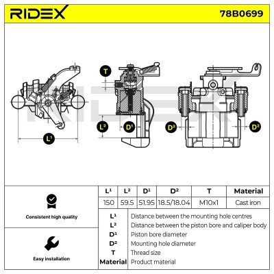 Zacisk Hamulcowy RIDEX 78B0699 78B0699 - foto 5