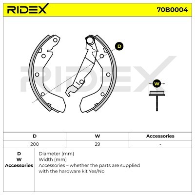 Klocki hamulcowe RIDEX 70B0004 70B0004 - foto 3