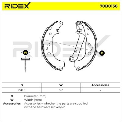 Klocki hamulcowe RIDEX 70B0136 70B0136 - foto 5