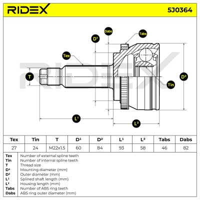 Przegub RIDEX 5J0364 5J0364 - foto 6