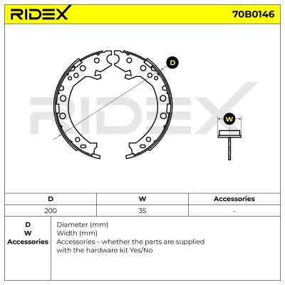 Klocki hamulcowe RIDEX 70B0146 70B0146 - foto 5