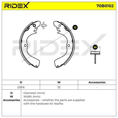 Klocki hamulcowe RIDEX 70B0102 70B0102 - foto 5