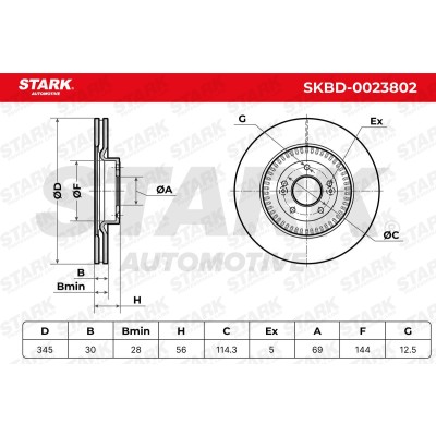 Tarcza hamulcowa Stark SKBD-0023802 SKBD-0023802 - foto 5