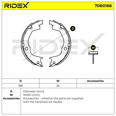 Klocki hamulcowe RIDEX 70B0168 70B0168 - foto 5