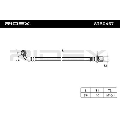 Przewód hamulcowy elast RIDEX 83B0467 83B0467 - foto 6