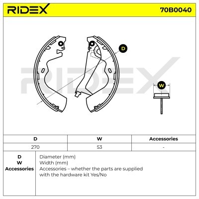 Klocki hamulcowe RIDEX 70B0040 70B0040 - foto 3