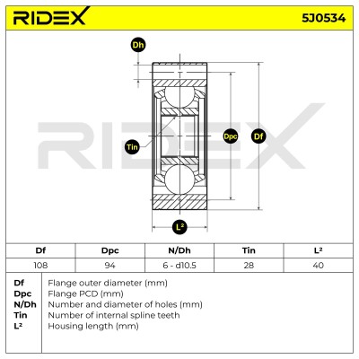 Przegub RIDEX 5J0534 5J0534 - foto 6