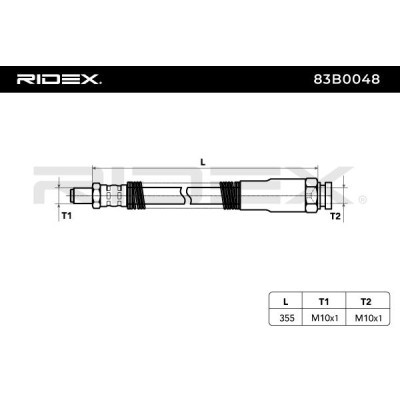 Przewód hamulcowy elast RIDEX 83B0048 83B0048 - foto 3