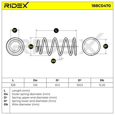 Sprężyna Zawieszenia RIDEX 188C0470 188C0470 - foto 5
