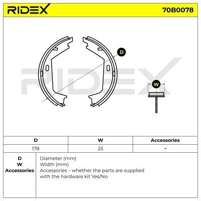 Klocki hamulcowe RIDEX 70B0078 70B0078 - foto 5