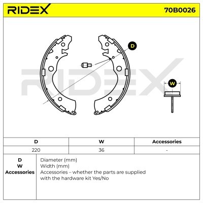 Klocki hamulcowe RIDEX 70B0026 70B0026 - foto 5