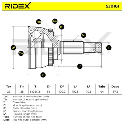 Przegub RIDEX 5J0161 5J0161 - foto 6