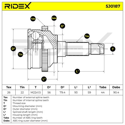 Przegub RIDEX 5J0187 5J0187 - foto 7