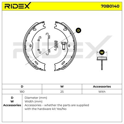 Klocki hamulcowe RIDEX 70B0140 70B0140 - foto 5