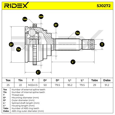 Przegub RIDEX 5J0272 5J0272 - foto 8