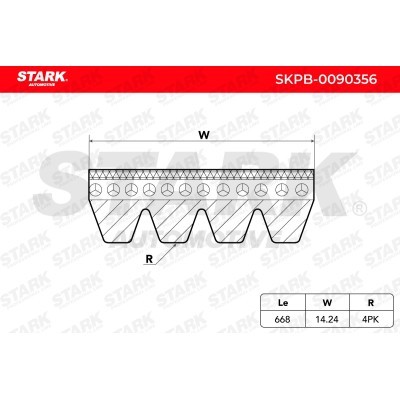 Pasek Klinowy Wielorowkowy Stark SKPB-0090356 SKPB-0090356 - foto 5