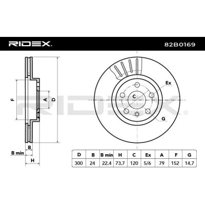 Tarcza hamulcowa RIDEX 82B0169 82B0169 - foto 5