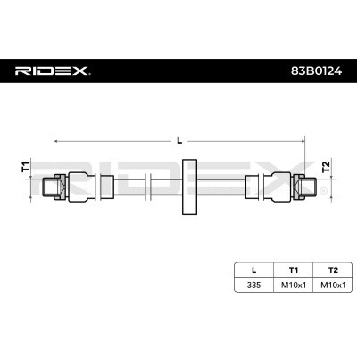 Przewód hamulcowy elast RIDEX 83B0124 83B0124 - foto 4