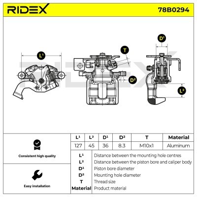 Zacisk Hamulcowy RIDEX 78B0294 78B0294 - foto 5