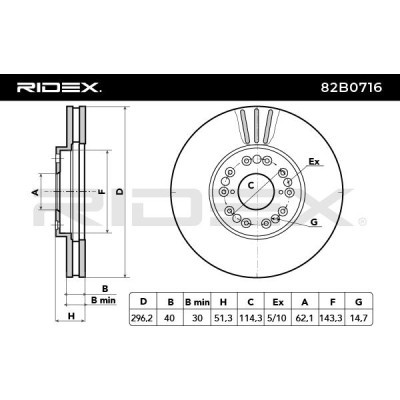 Tarcza hamulcowa RIDEX 82B0716 82B0716 - foto 3