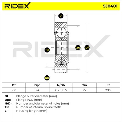 Przegub RIDEX 5J0401 5J0401 - foto 7