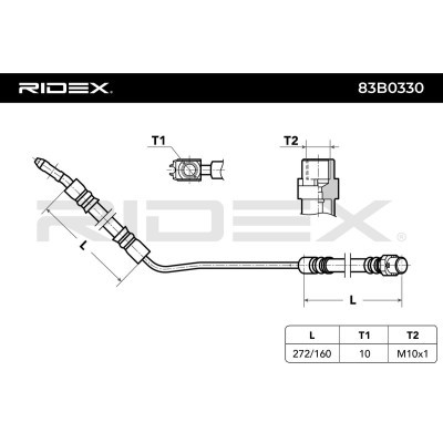 Przewód hamulcowy elast RIDEX 83B0330 83B0330 - foto 4