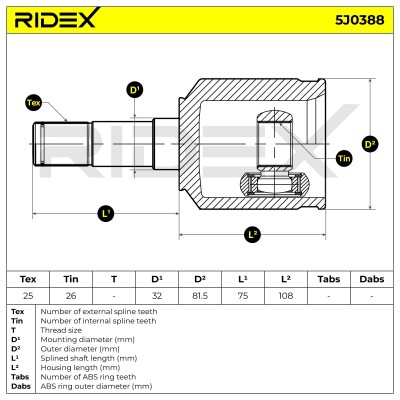 Przegub RIDEX 5J0388 5J0388 - foto 6