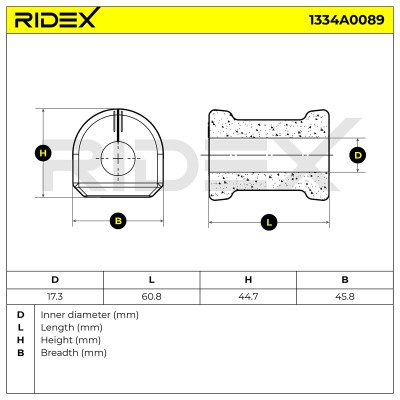 Tuleja Stabilizatora RIDEX 1334A0089 1334A0089 - foto 7