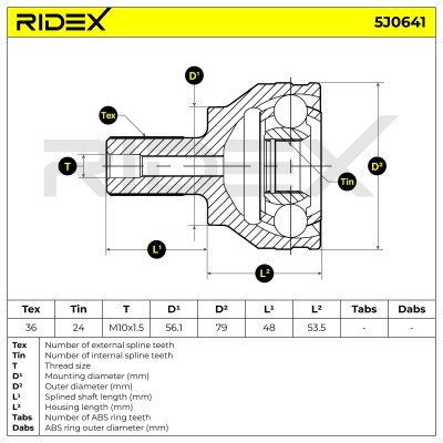 Przegub RIDEX 5J0641 5J0641 - foto 5