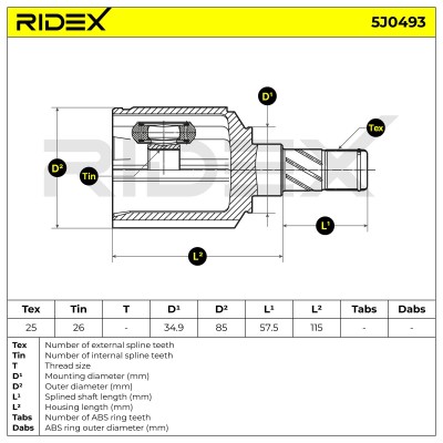 Przegub RIDEX 5J0493 5J0493 - foto 6