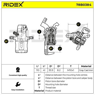 Zacisk Hamulcowy RIDEX 78B0384 78B0384 - foto 5