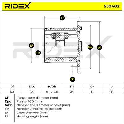 Przegub RIDEX 5J0402 5J0402 - foto 7