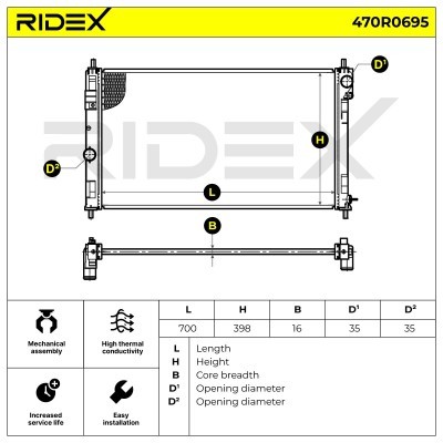 Chłodnica RIDEX 470R0695 470R0695 - foto 4