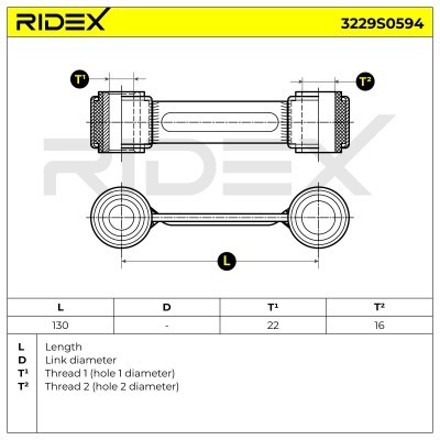 Łącznik Stabilizatora RIDEX 3229S0594 3229S0594 - foto 5