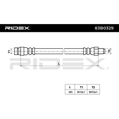 Przewód hamulcowy elast RIDEX 83B0329 83B0329 - foto 4