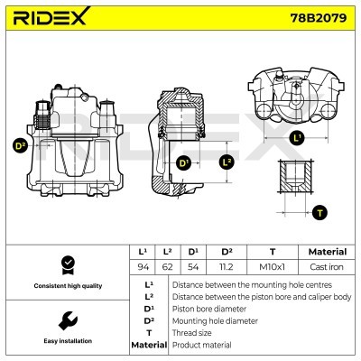 Zacisk Hamulcowy RIDEX 78B2079 78B2079 - foto 2