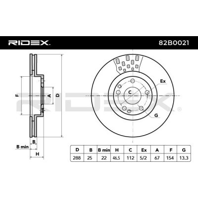 Tarcza hamulcowa RIDEX 82B0021 82B0021 - foto 4